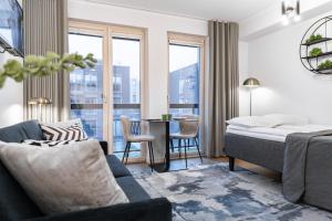 Stylish Studio with Balcony and Parking