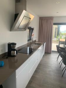 Enkhuizer Strand Cube Elite Paradiso mit Zaun Haus Nr 211