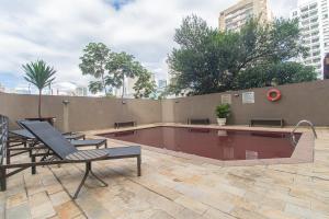 Flat no Brooklin com Academia e Estacionamento