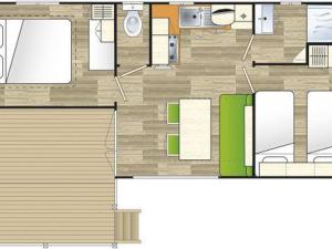 Mobil home 6 personnes avec accès handicapé - API-1-52-1018