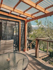 Cabaña con vista al volcán