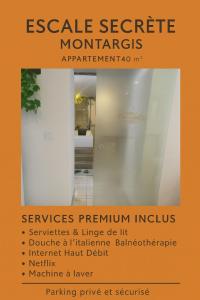 Escale secrète Montargis Jacuzzi Terrasse Parking gratuit