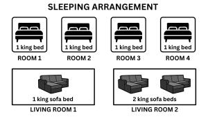 4 King Beds - Sleeps 14 - Projectors - Starland - Massage Chair - Games