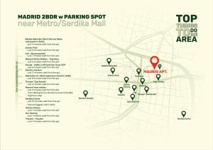 Madrid 2BDR w Parking Spot near Metro, Serdika Mall