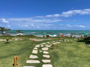 Estúdio azul Pé na areia e vista para o mar