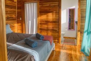 luxury wooden house mountain view