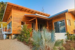 luxury wooden house mountain view