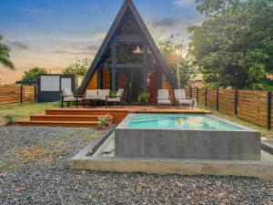 Africa787 A Frame Wood House With Pool in Lajas