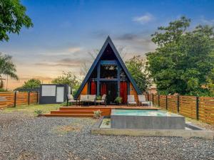 Africa787 A Frame Wood House With Pool in Lajas