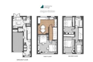 4 Bedroom Elegant House Near Peterborough City Center with Free Parking - Angus Suites by Contractor Lettings