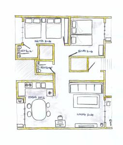 Spacious! 2BR 2BA at Hongdae