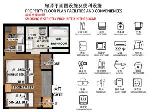 102Room,7-minute walk from Uguisudani Station located on the 1nd floor of an apartment-style building Twin room No elevator