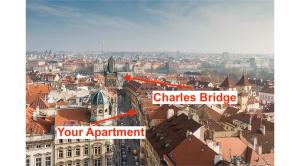 Huge 4 Rooms Charles Bridge Apartment