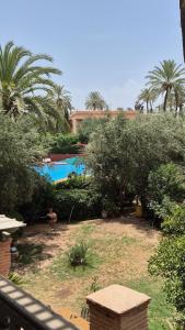 Chic Palm Grove Apartment Pool View