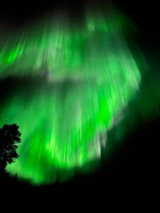 The house under Northern lights