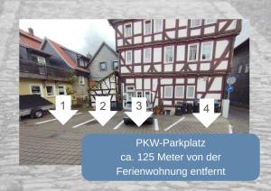 Erdgeschosswohnung im historischen Fachwerkhaus in Alsfeld inklusive PKW-Parkplatz