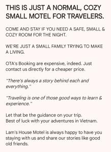 Nhà nghỉ Nhà Của Lâm - Lams House Motel