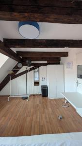 Single room in a historic half-timbered house