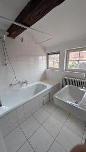 Single room in a historic half-timbered house