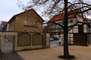 Triple room in a historic half-timbered house