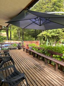 Cabaña caburgua con tinaja