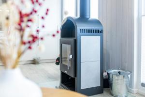 Komfortables Ferienhaus mit Feldblick und Hafen