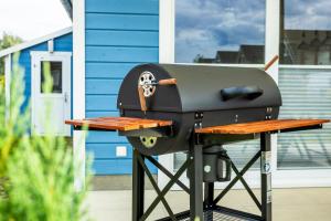 Komfortables Ferienhaus mit Feldblick und Hafen
