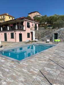 Villa-swimming pool CaDuMa Portofino view est