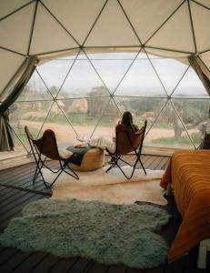 A Cozy Fireside Glamping Escape with Ridge Views