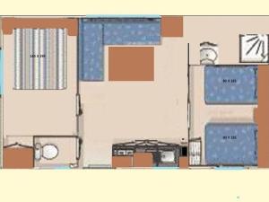 Mobil Home avec Terrasse, 2 Chambres à Payrac - API-1-52-1223