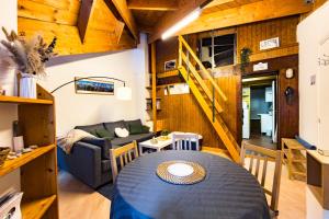 Bright studio with a view of Mont Blanc