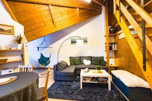 Bright studio with a view of Mont Blanc