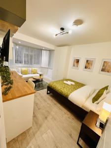 Spacious Private Double Room with Kitchenette near QE Hospital R5