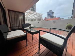 Departamento con terraza propia en Playa Grande