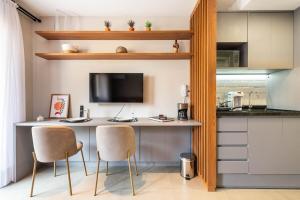 Novo Studio Minimalista IS 608 - Metrô, Coworking e Piscina