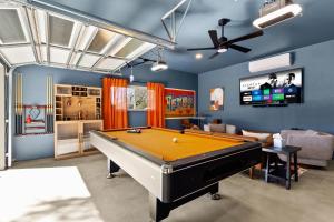 Pool & Hot Tub Retreat Game Rooms Fire Pit