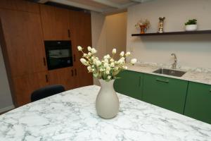 Prague City Center 99m2 Andel Family Apartment for 6 Bath and Shower Self Check in