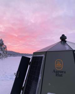 Unique Warm Glass Igloo on a frozen lake in Ivalo