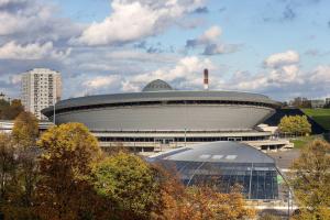 Elegant Apartment in Katowice Center with Desk and City View by Noclegi Renters
