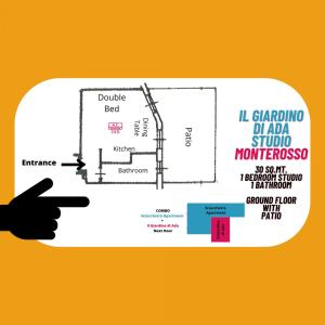 Il Giardino di Ada Ground Floor Studio with AC and Patio