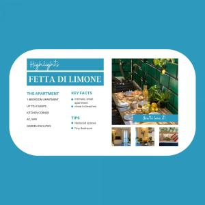 Fetta di Limone Apartment with AC and Patio