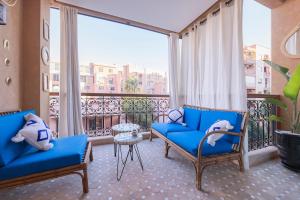 Sublime appartement 2 chambres en plein centre entre Gueliz et hivernage avec piscine