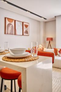 AFCON Casablanca 5 min Walk to Stadium Private Terrace 65 inch TV Fiber InternetSports Channels