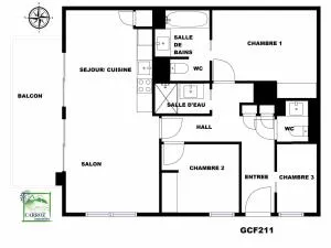 Appartements à Les Carroz-d'Arâches - GCF211 appartement 6 pers pied de piste MAE-7221