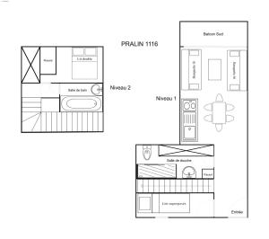 Résidence Pralin - 2 PIECES CABINE DUPLEX SUR LES PISTES - PROCHES DES COMMERCES MAE-9374
