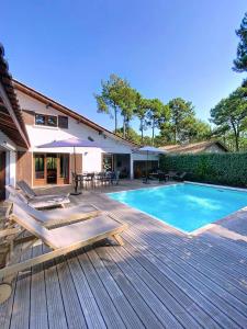 Résidence 05023m-lacanau Ocean - Grande villa 5 chambres pour 12 personnes avec piscine privée, plage à pieds, Lacanau Océan MAE-0421