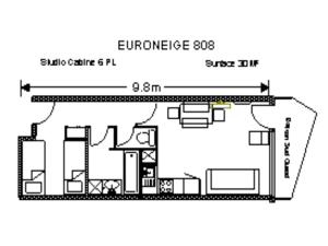 Résidence Euroneige - Studio pour 6 Personnes MAE-7573