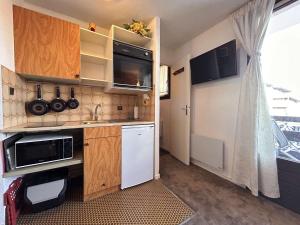 Studio cabine 4 pers, centre station, casier à ski - FR-1-330-601