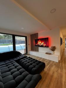 Vila s vířivkou a bazénem na úpatí Krušných hor