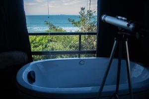 Casasd0ceano frente à praia da solidão